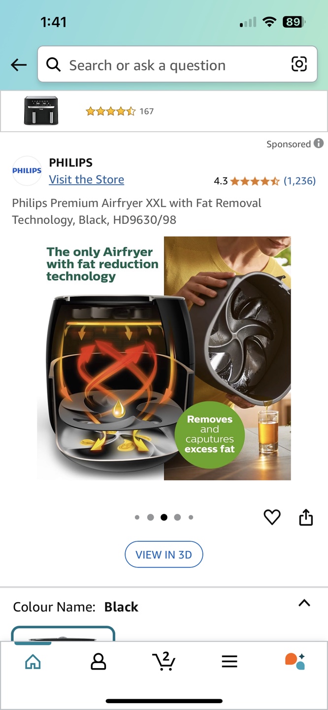 Philips Premium XXL Airfryer HD9630/98 - Black - photo 3