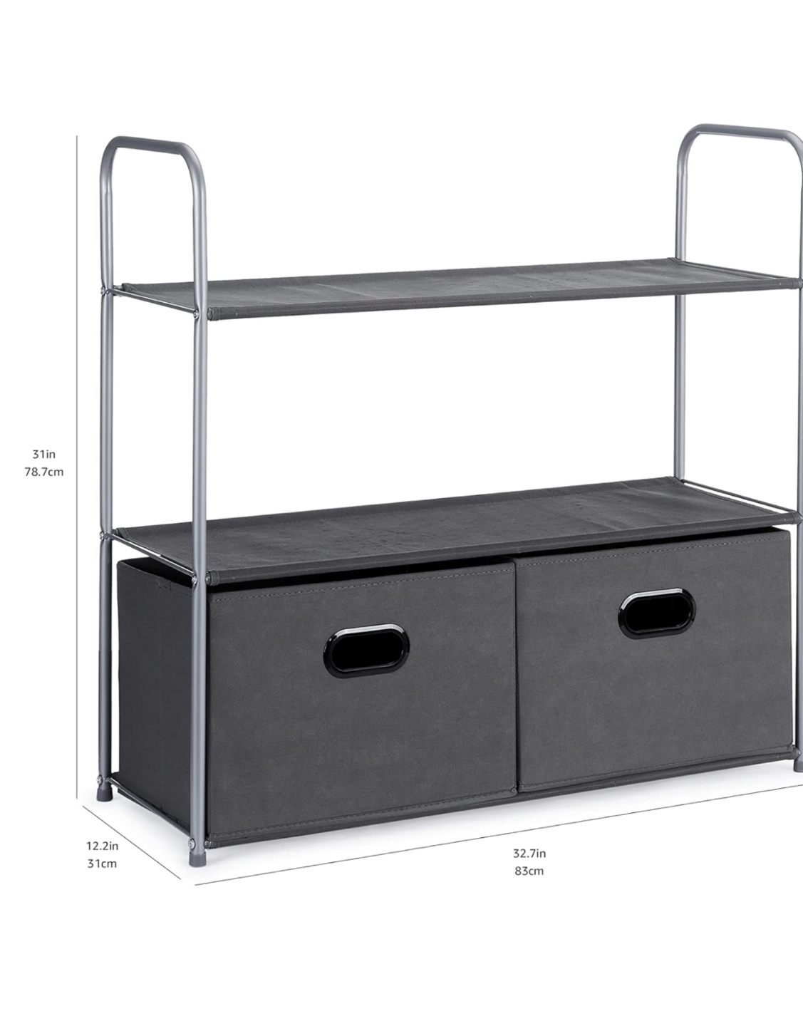 3-Shelf Storage Organizer with 2 Drawers - photo 4