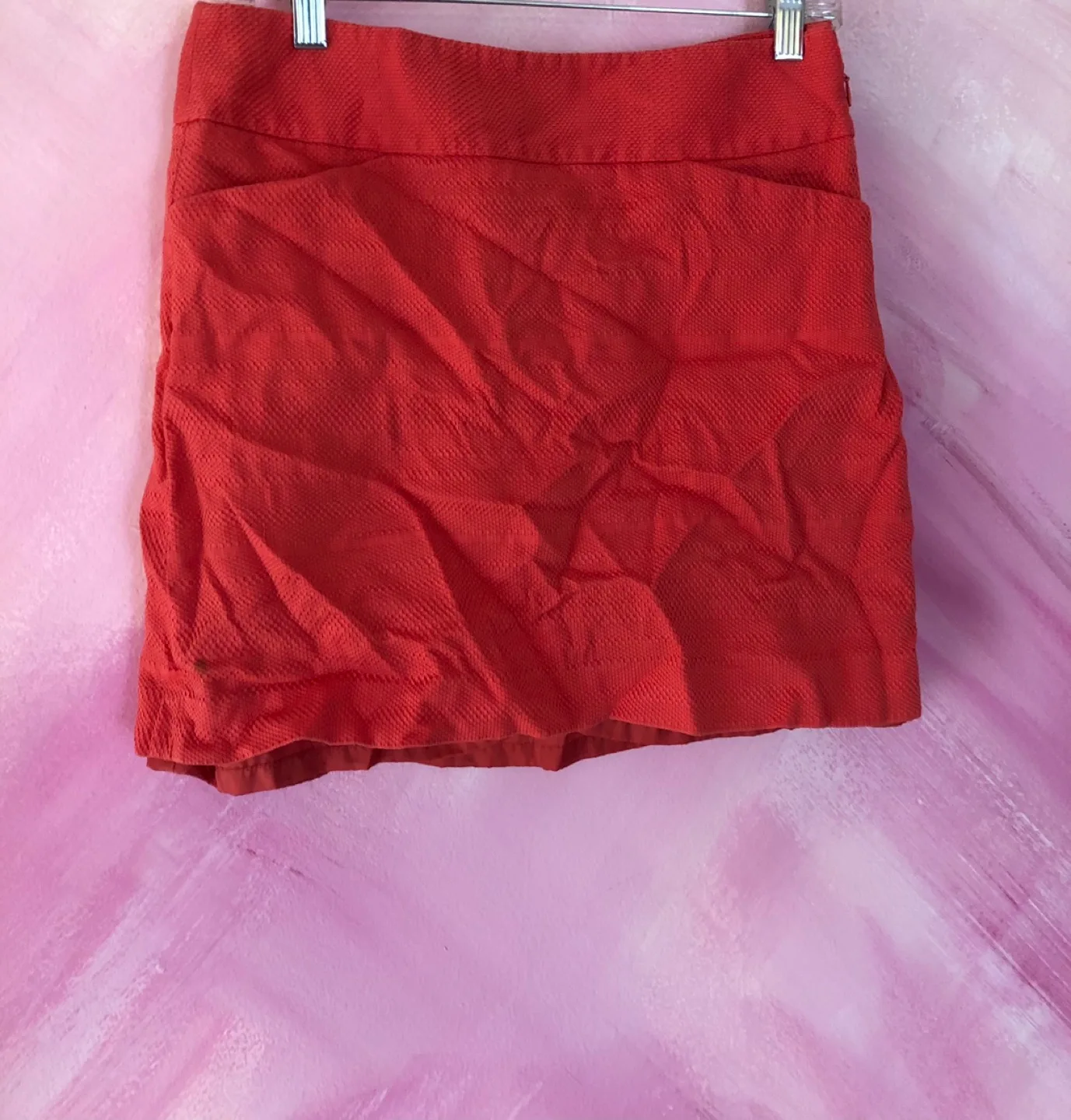 Anne Taylor Loft Orange Mini Skirt Size 6 - #freecycle thumbnail