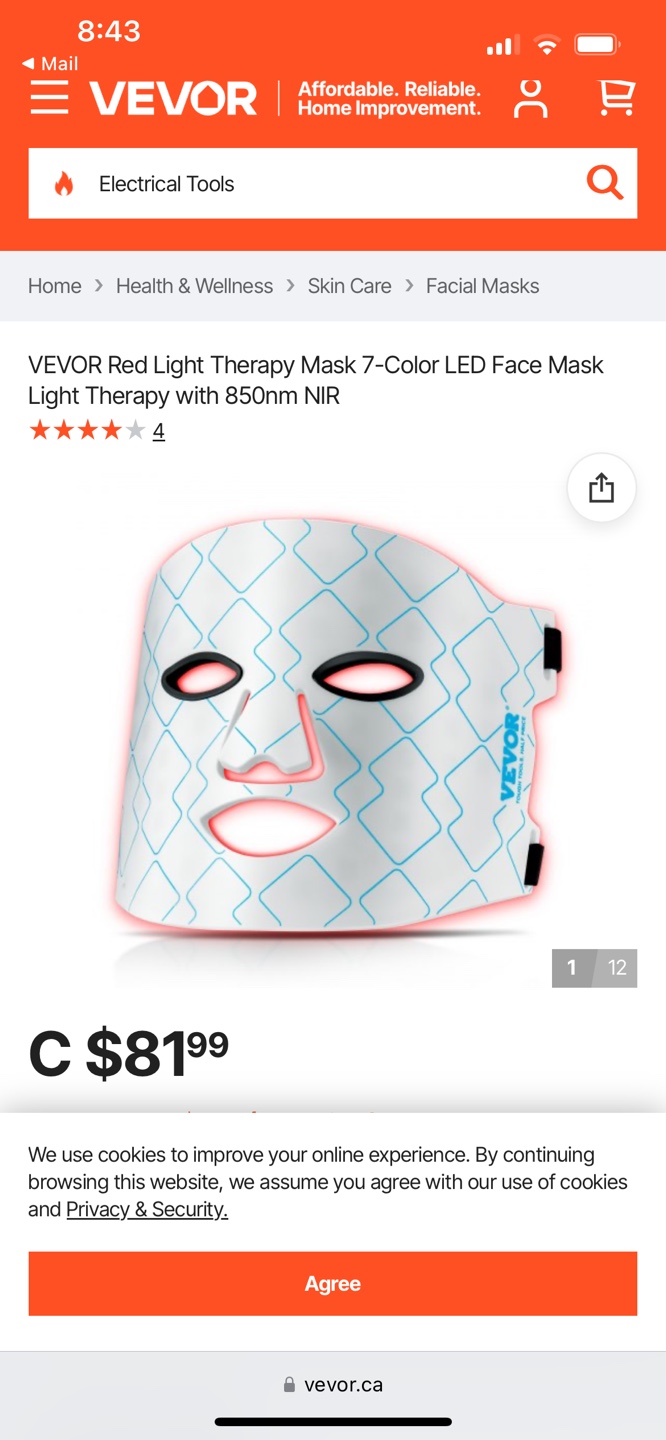 Flex Fold LED Face Mask Light Therapy