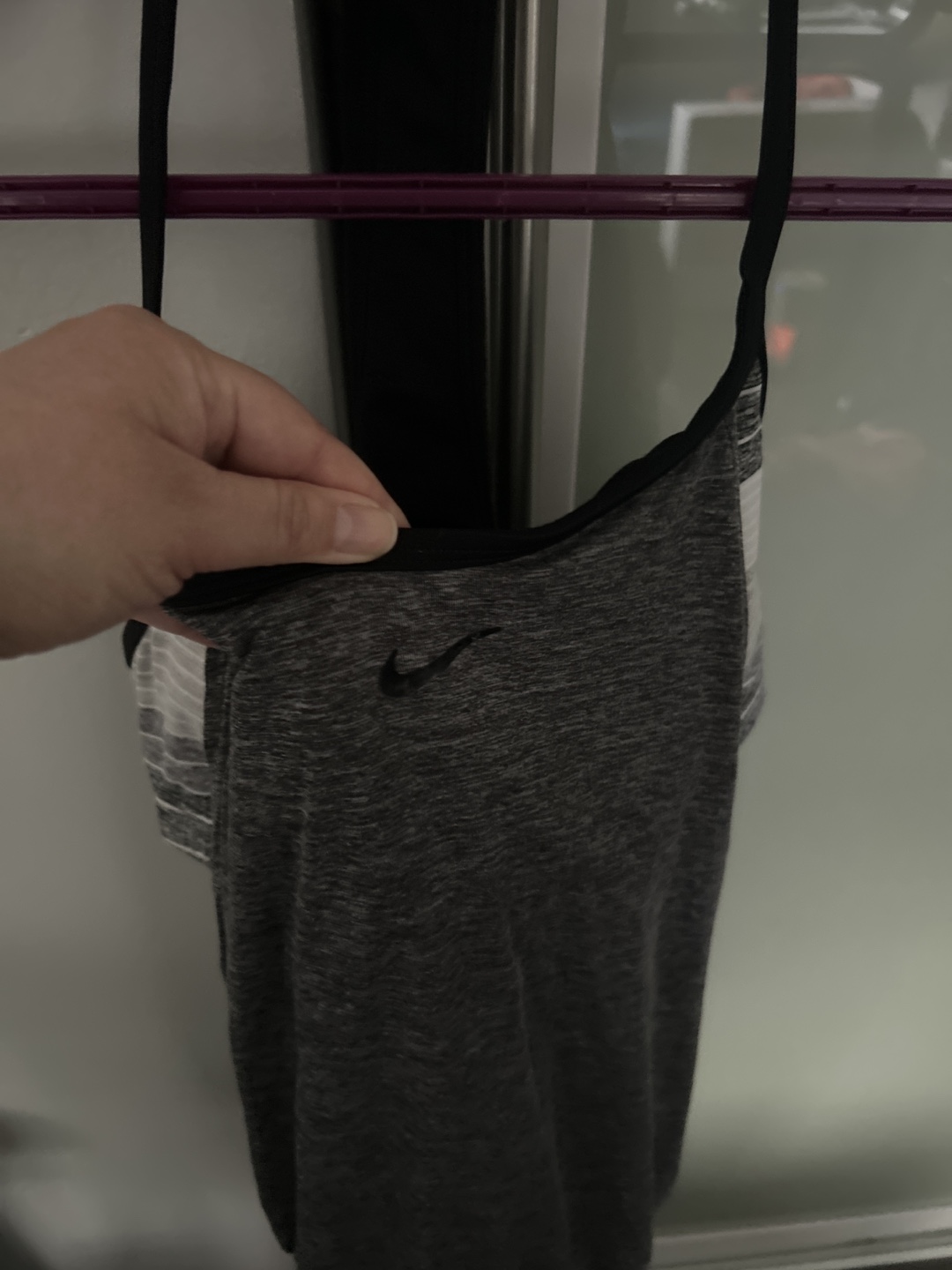 Nike Grey Layered Tankini Swim Top - photo 2