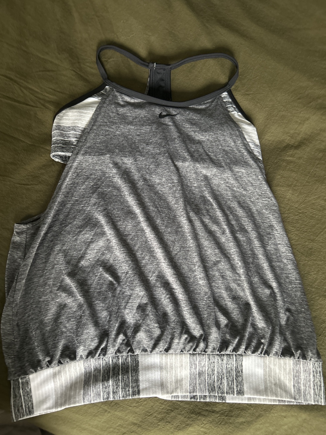 Nike Grey Layered Tankini Swim Top - photo 4