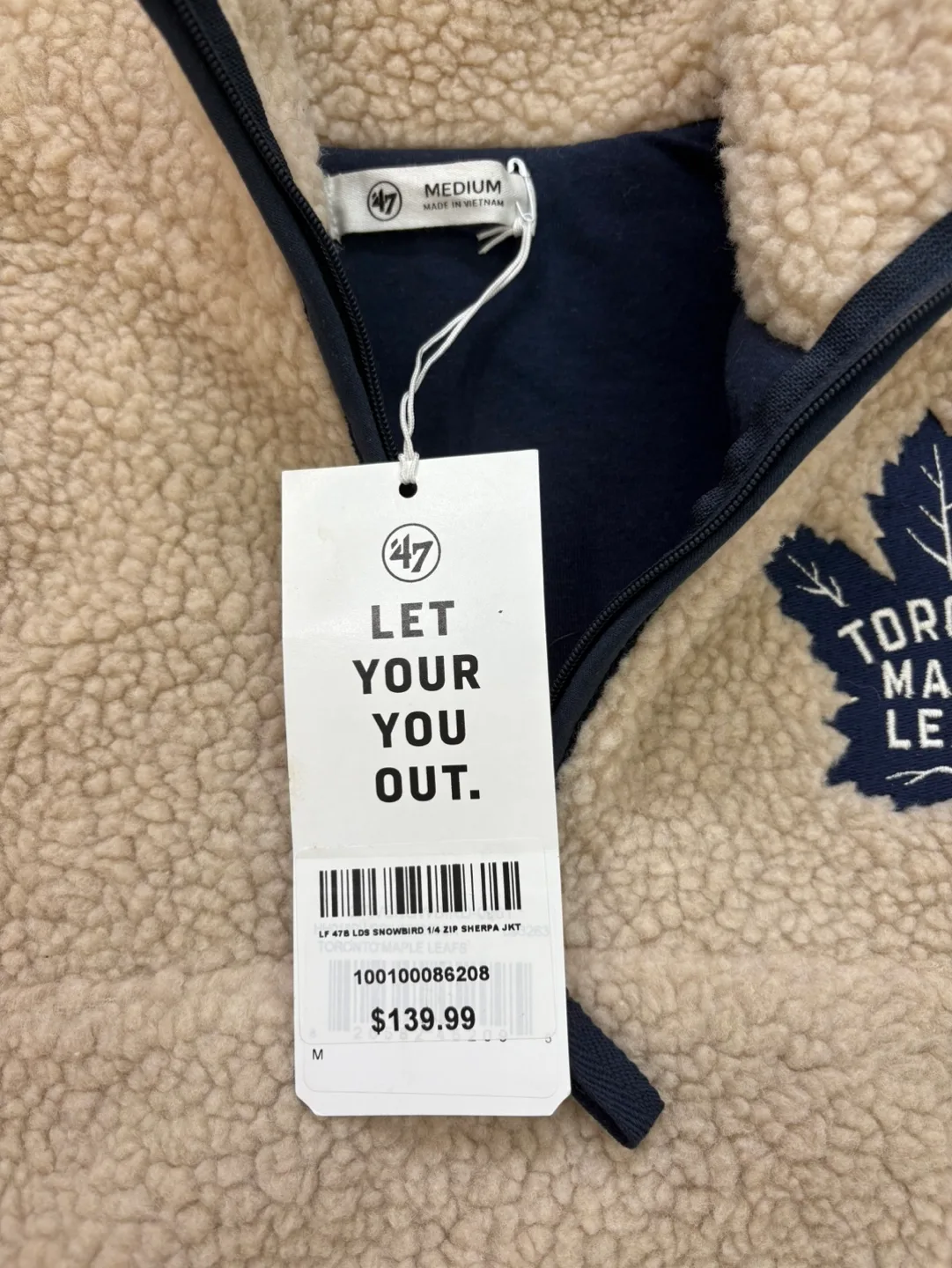 Toronto Maple Leafs SNOWBIRD 1/4 ZIP SHERPA JACKET ~ 47 Brand image indicator(7)