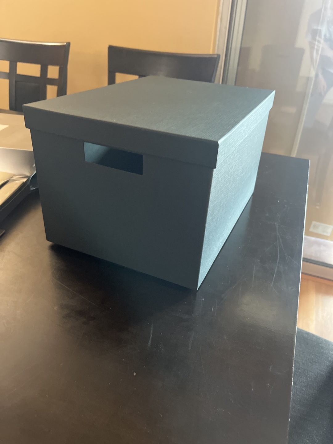 3 Unwrapped Tjena Black Boxes from IKEA