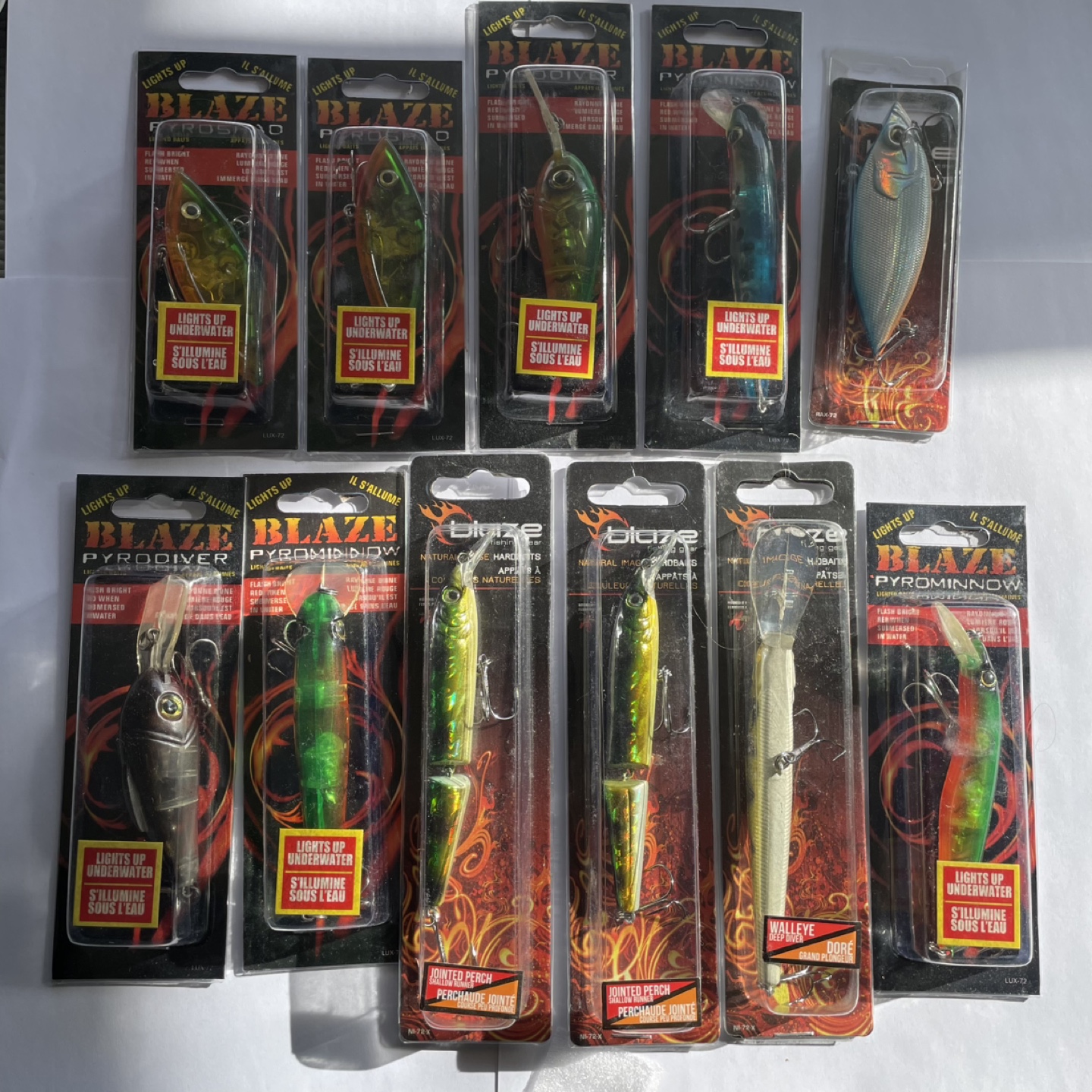 Lot of 11 Blaze Pyro and other Fishing Lures $10