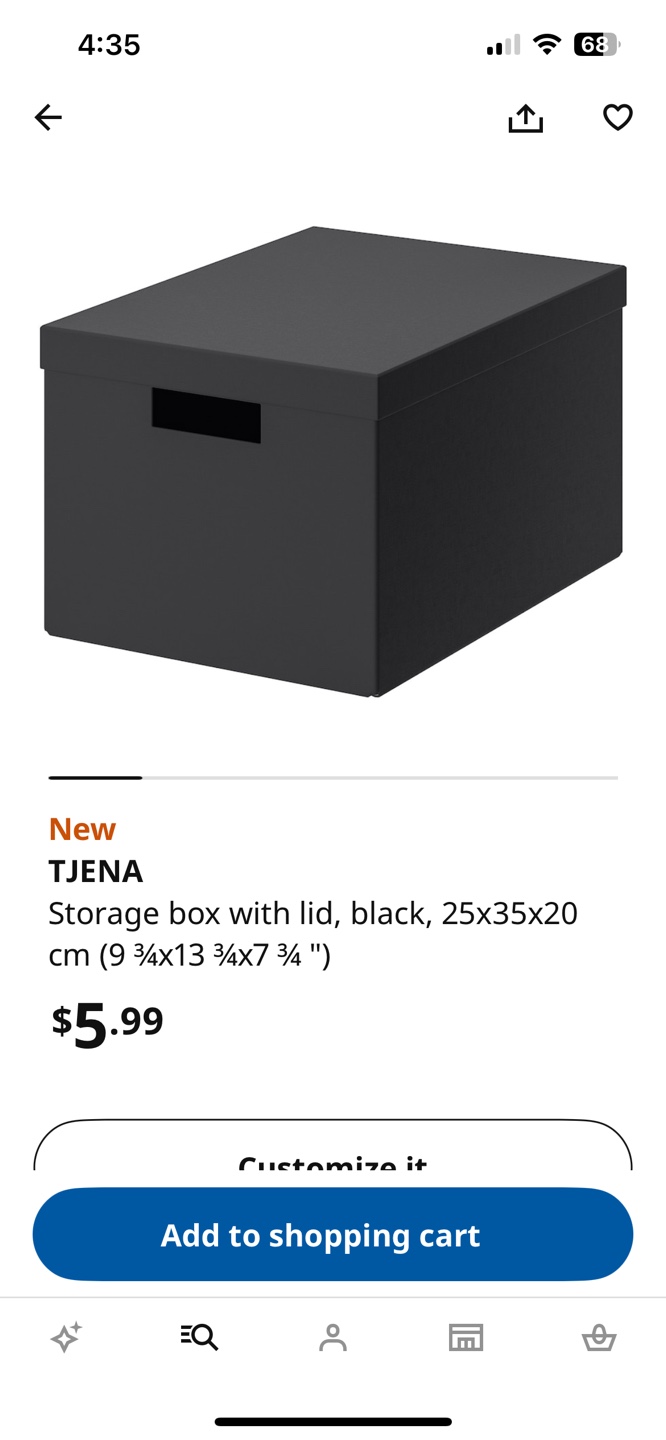 3 Unwrapped Tjena Black Boxes from IKEA - photo 3