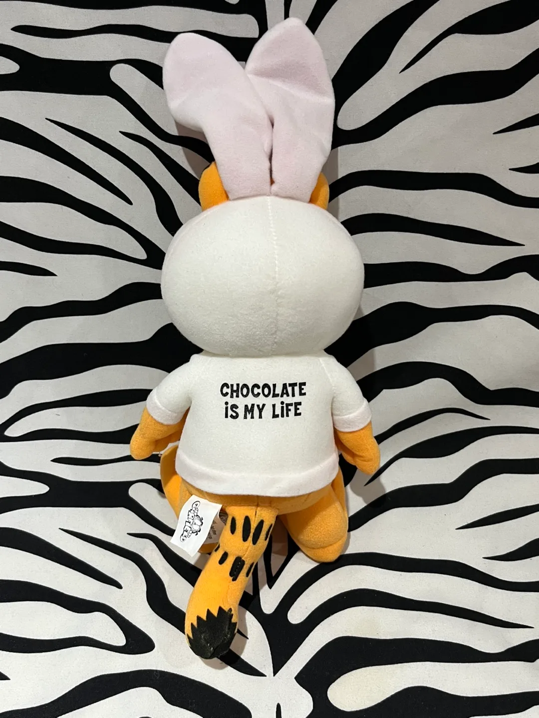 Garfield bunny plush “Chocolate is my Life” image indicator(2)