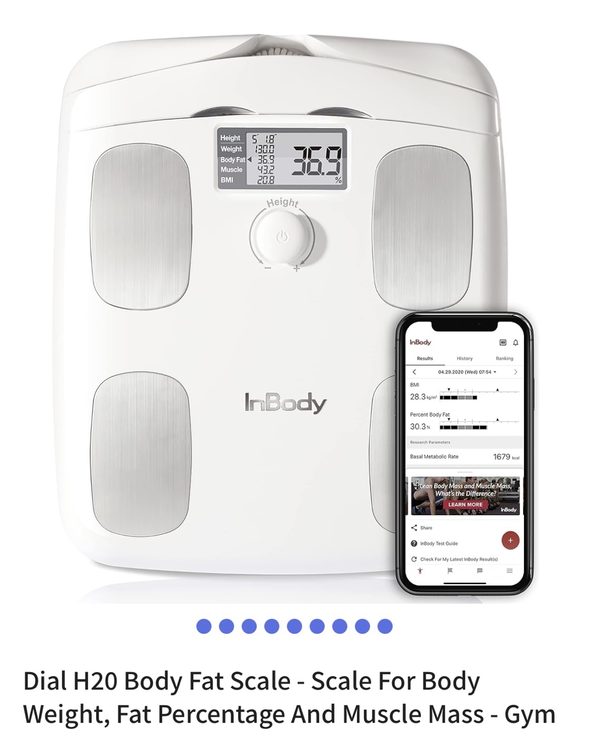 InBody Dial H20 Body Fat Scale