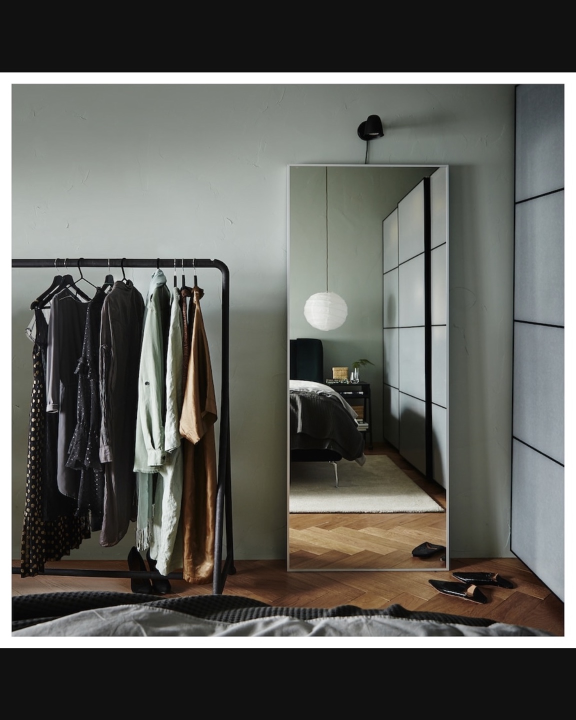 IKEA HOVET Mirror with silver frame