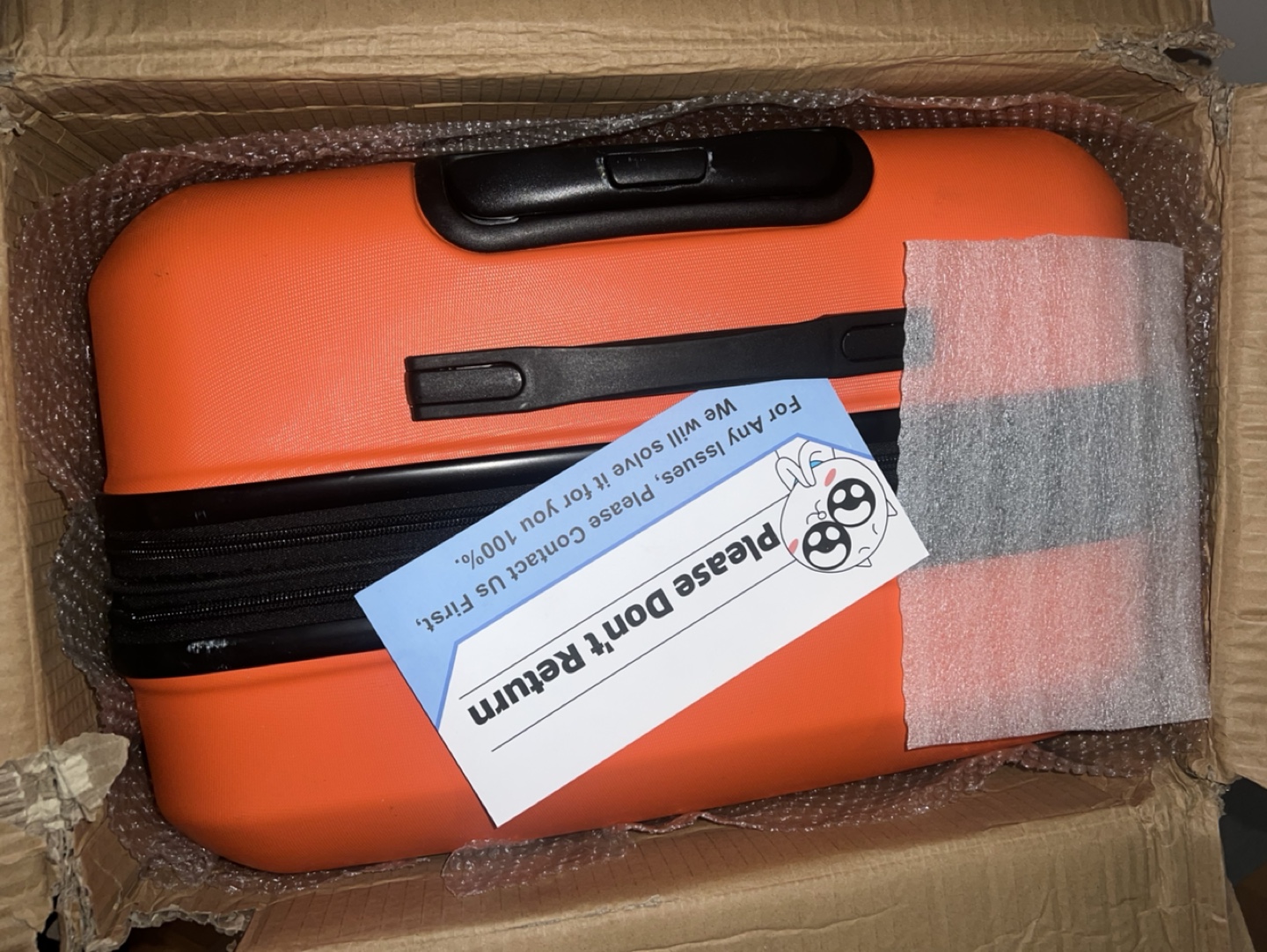 4-Piece Orange Luggage Set - SHONKOO