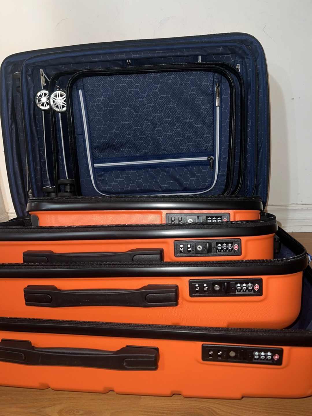 4-Piece Orange Luggage Set - SHONKOO - photo 4