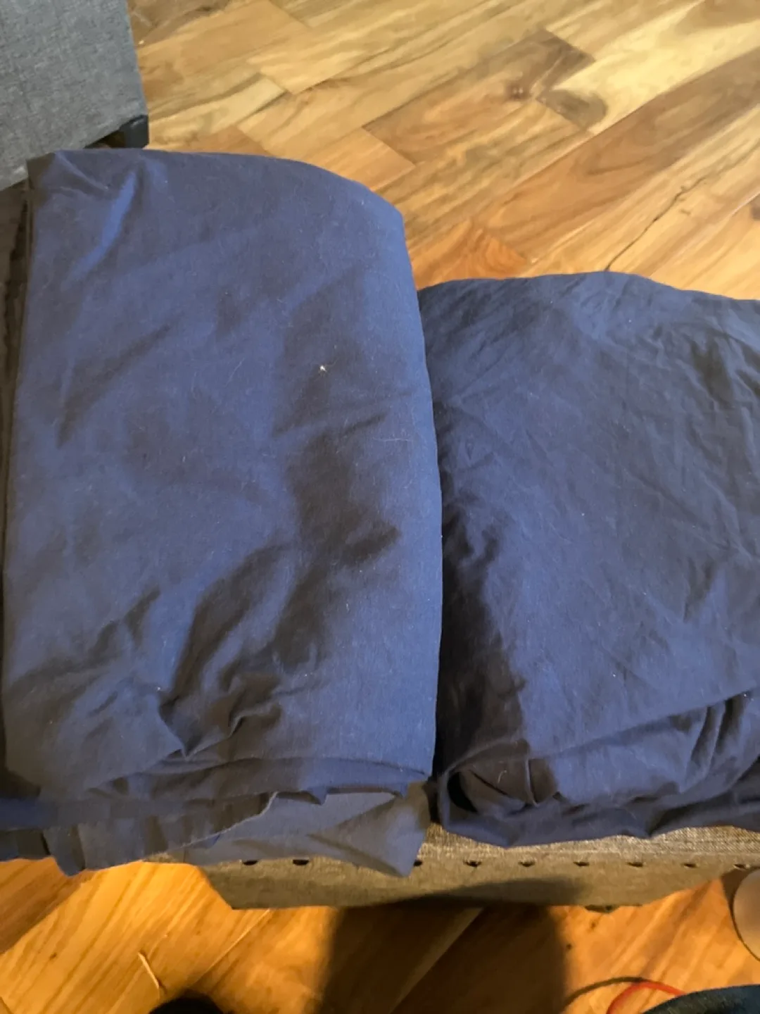 #freecycle Navy Blue Single bed Sheet Set - extra fitted sheet image indicator(2)