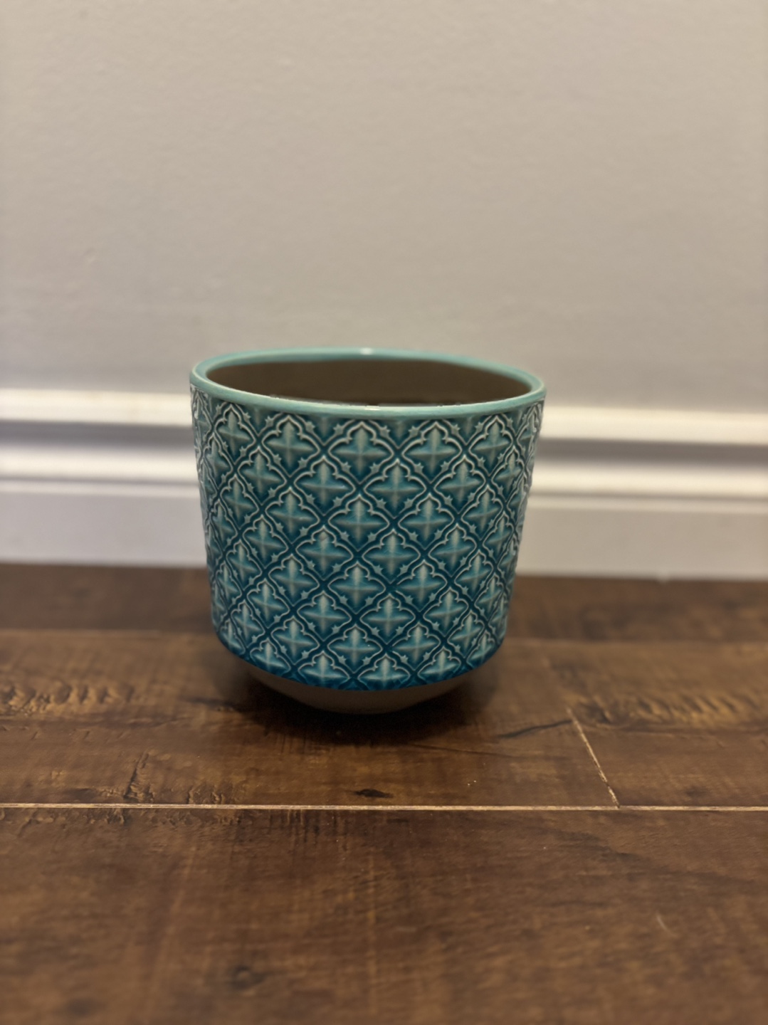 Teal Ceramic Planter Pot