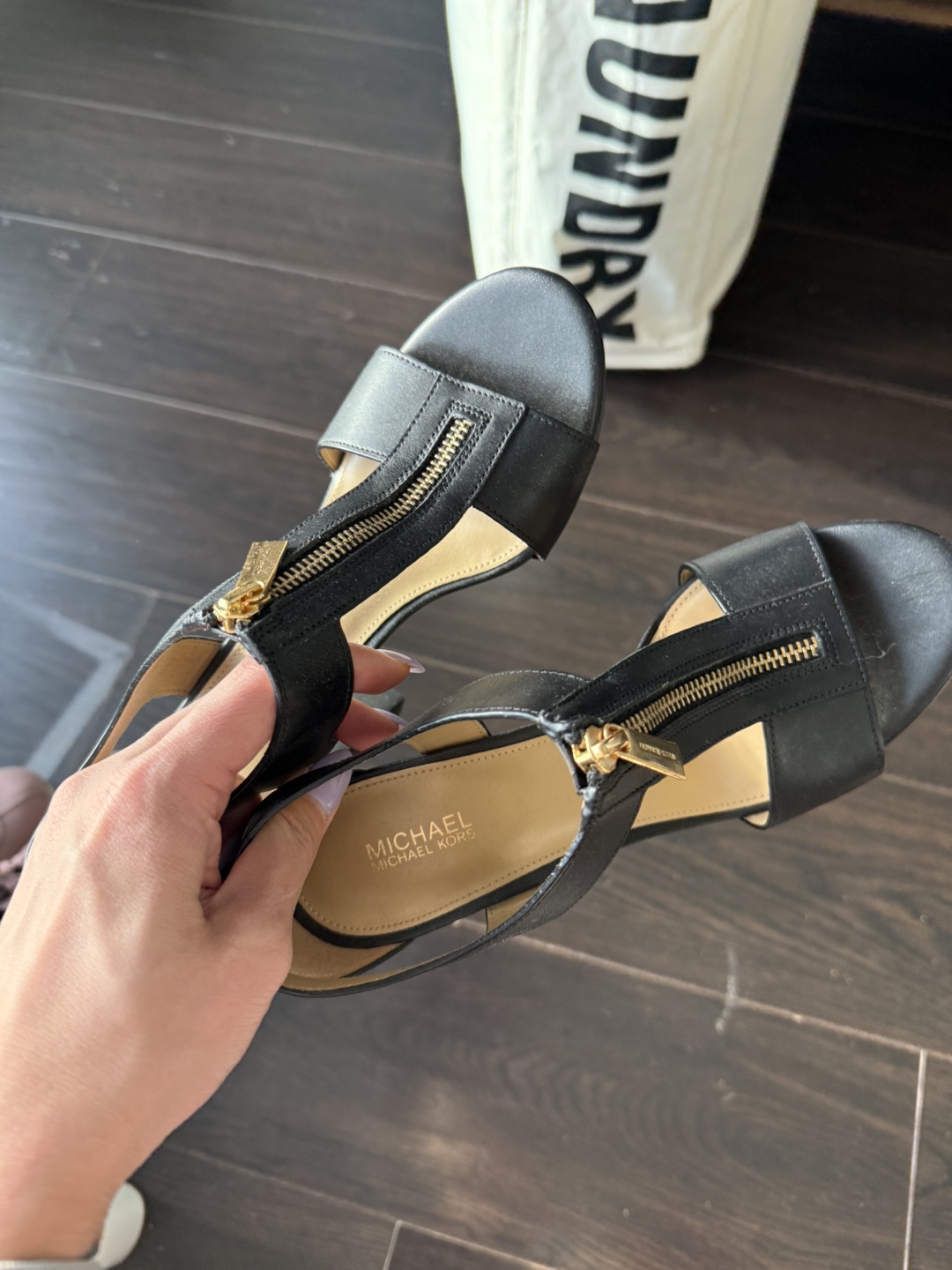 Michael Kors Black Leather Sandals - photo 2