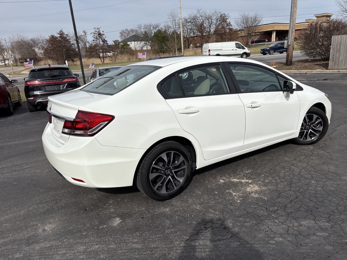 2015 Honda Civic Sedan - White - Clean Interior - photo 3