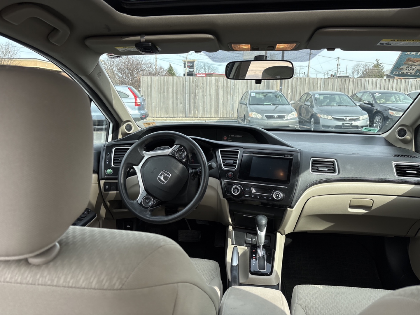 2015 Honda Civic Sedan - White - Clean Interior - photo 5