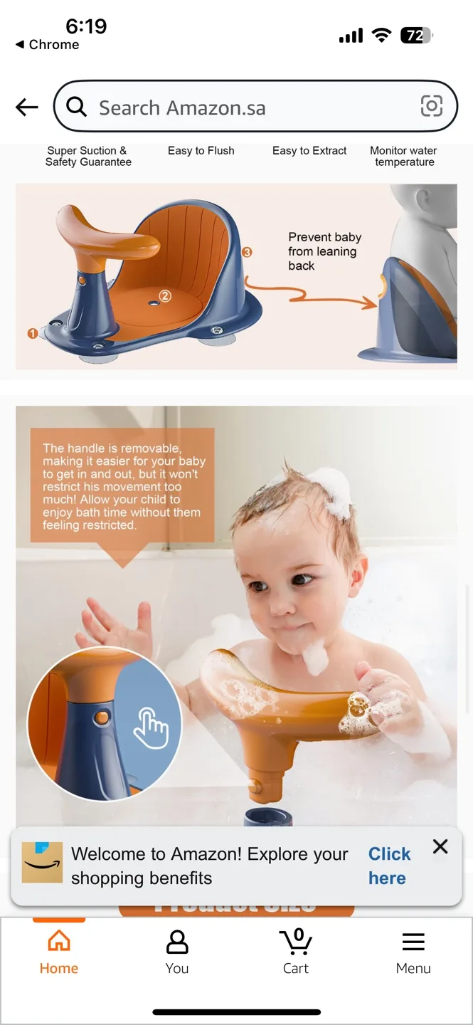 Murcycle Baby Bath Seat, Infant Bathtub Seat for Sit-up image indicator(5)