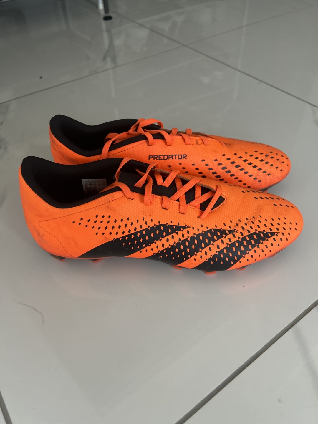 Adidas Predator Football Cleats - Orange/Black | Size- 9.5 - photo 2