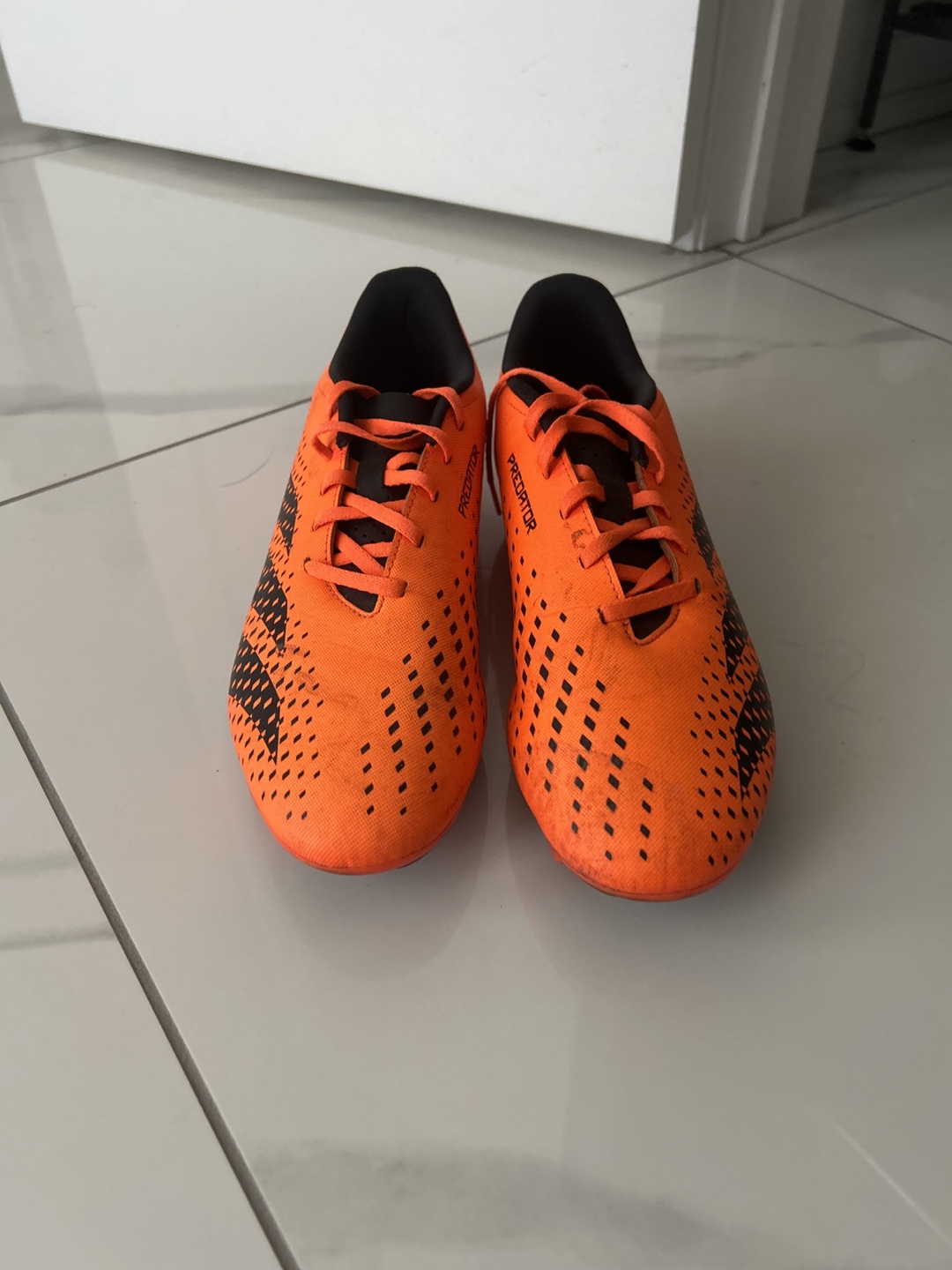 Adidas Predator Football Cleats - Orange/Black | Size- 9.5