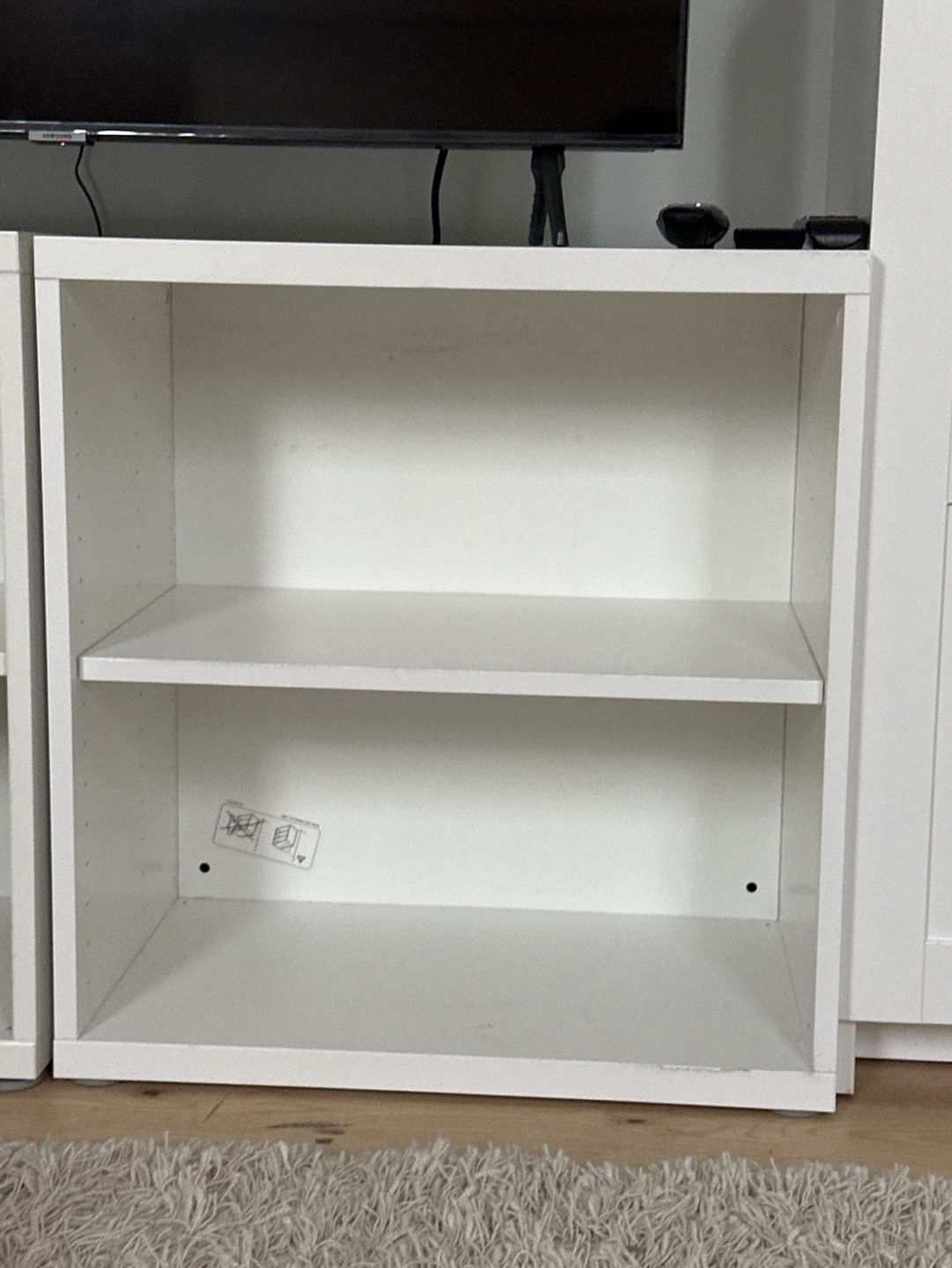 White Bookcase - Two Shelves