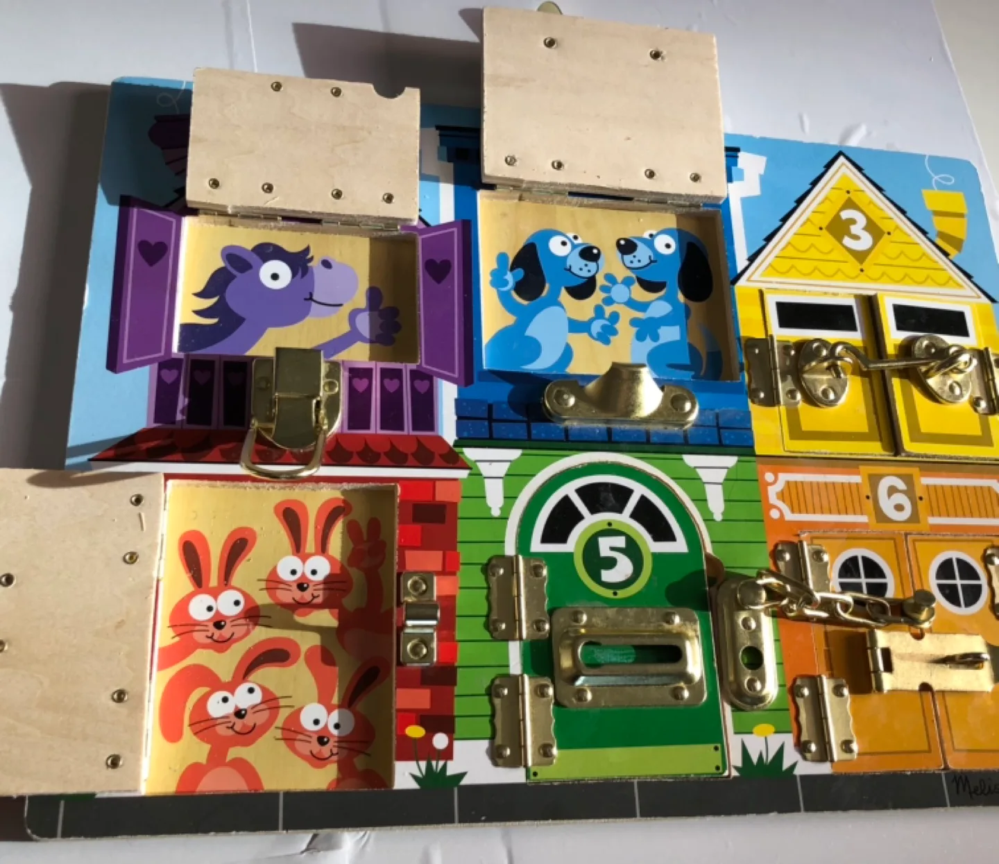 Melissa & Doug Wooden Latches Board image indicator(4)