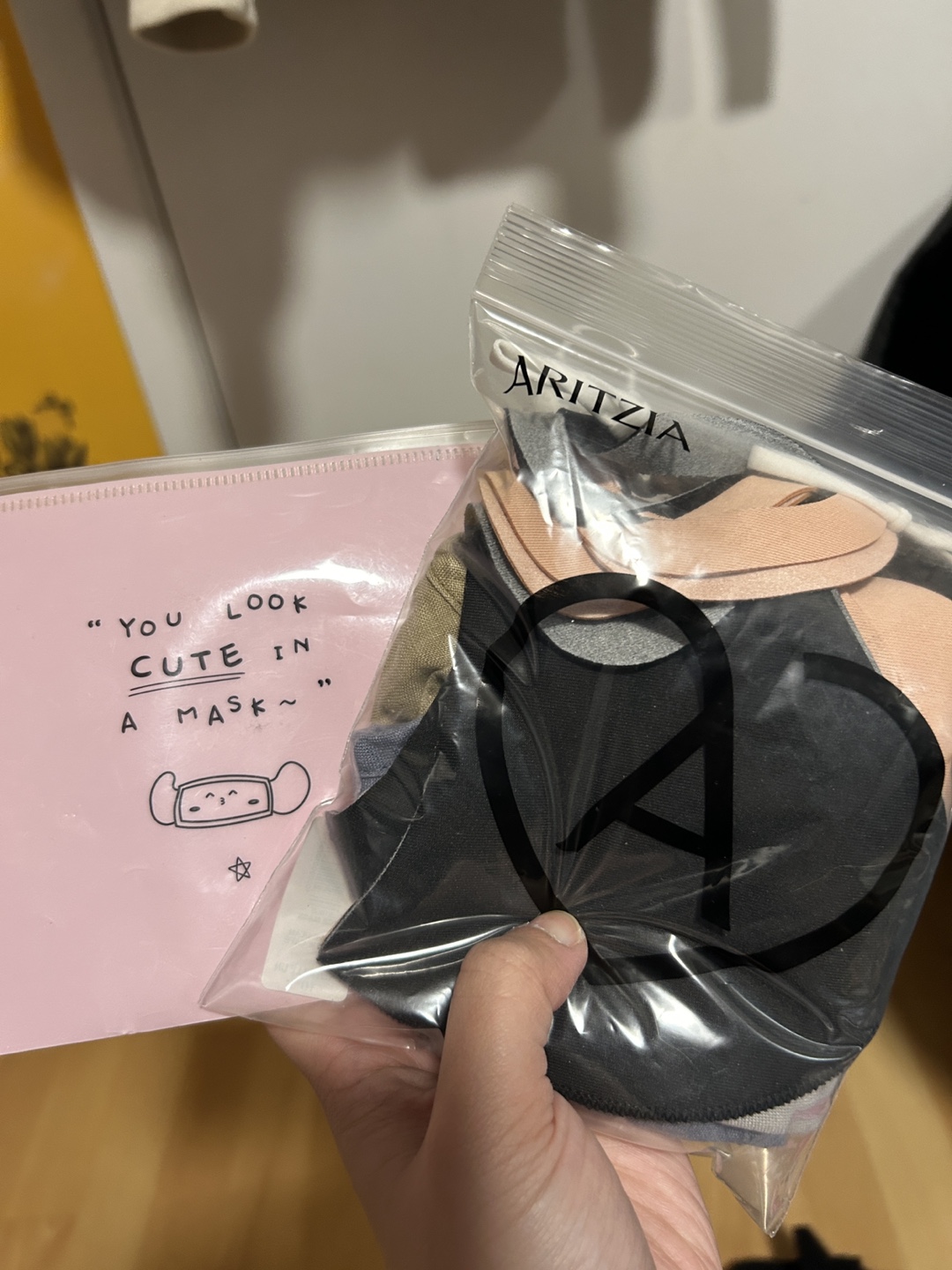 Aritzia Face Masks + Mask Case - photo 2