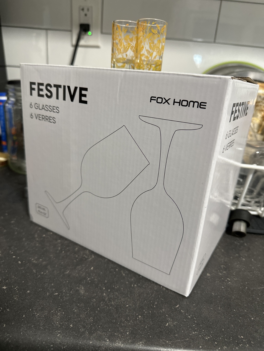 Fox Home Festive Wine Glasses - Set of 6