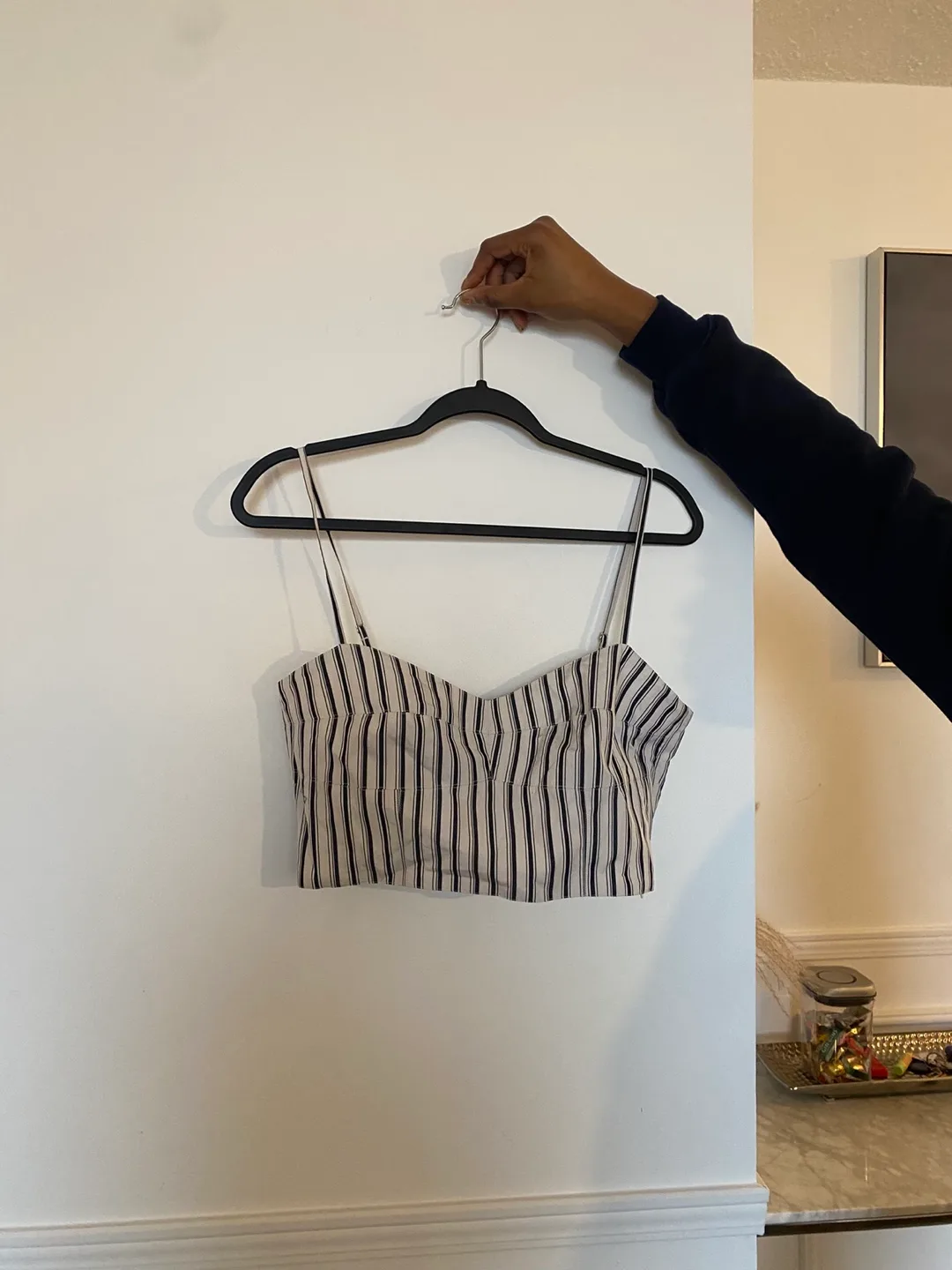 Theory Striped Crop Top thumbnail