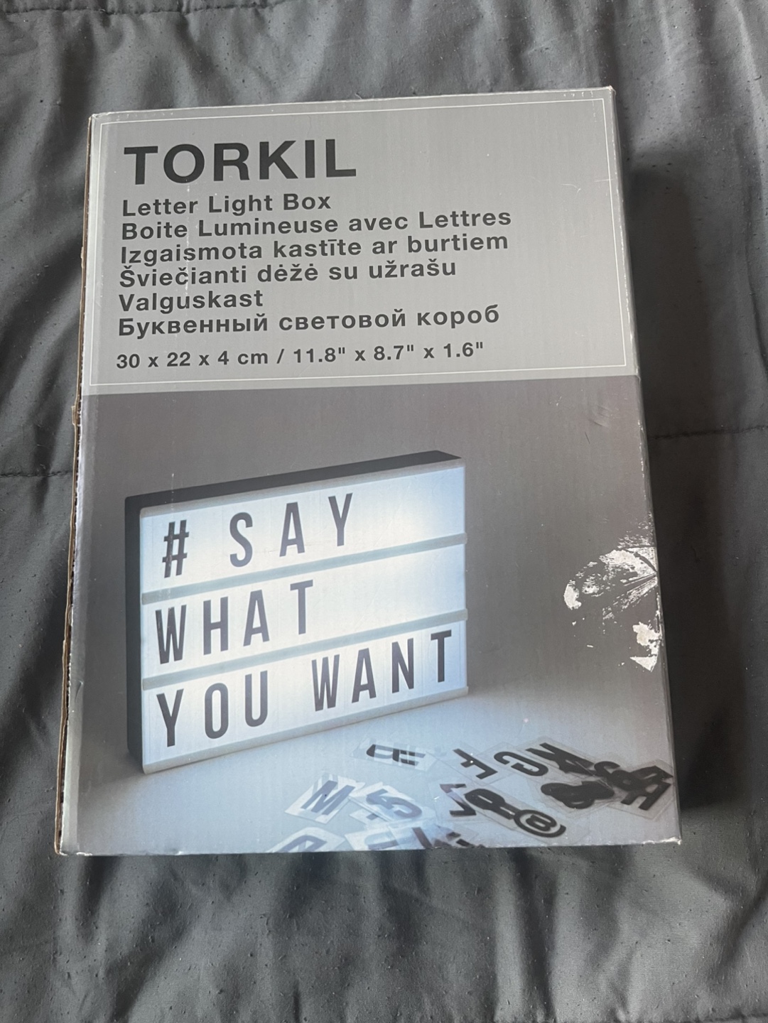 TORKIL Light Box with Letters