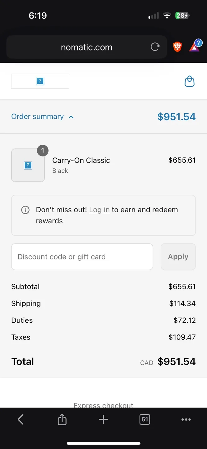 $1000+ NOMATIC Carry-On Pro Suitcase / Luggage / Bag image indicator(10)