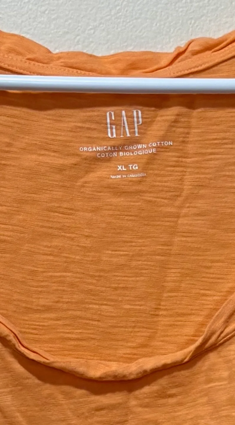 Gap Orange Sleeveless Top - Size XL image indicator(3)