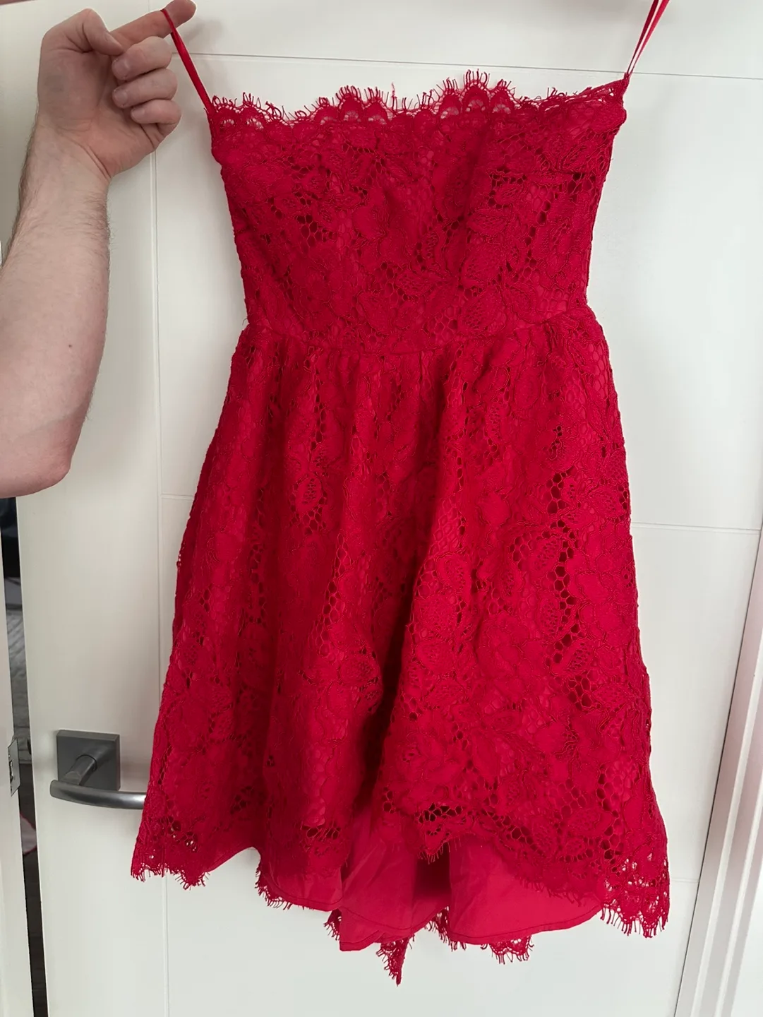 X by NBD Isabelle Red Lace Dress image indicator(3)