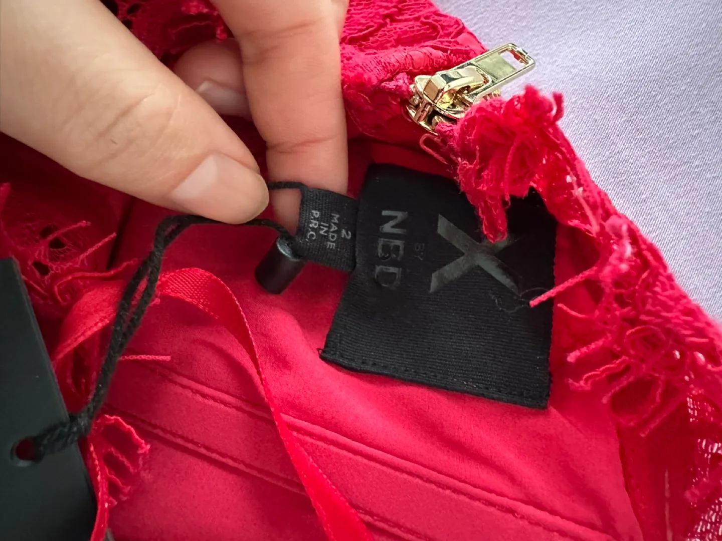 X by NBD Isabelle Red Lace Dress image indicator(8)