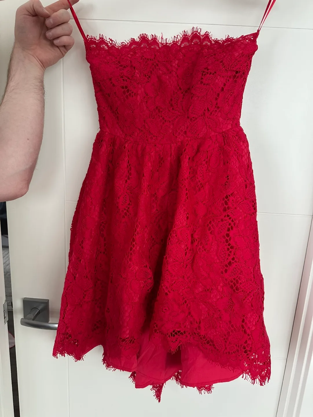 X by NBD Isabelle Red Lace Dress image indicator(2)