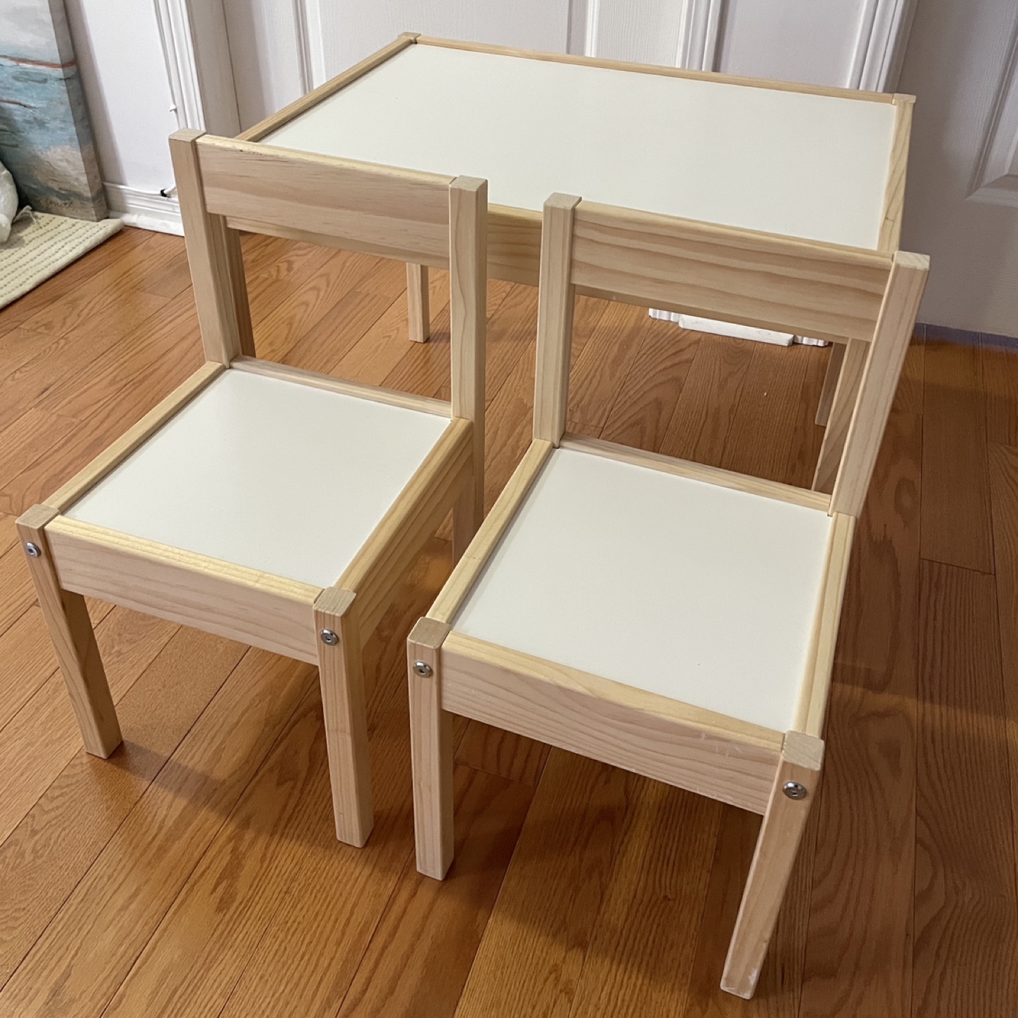 BARELY USED: IKEA Children's Table and 2 Chairs Set - photo 3