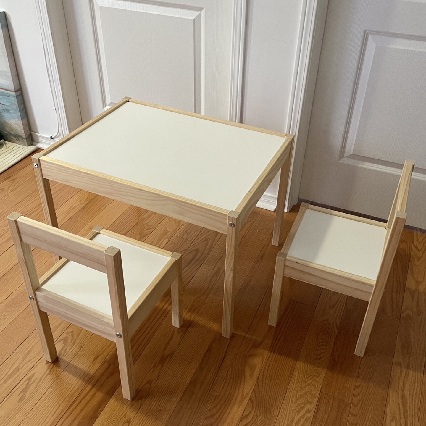 BARELY USED: IKEA Children's Table and 2 Chairs Set - photo 2