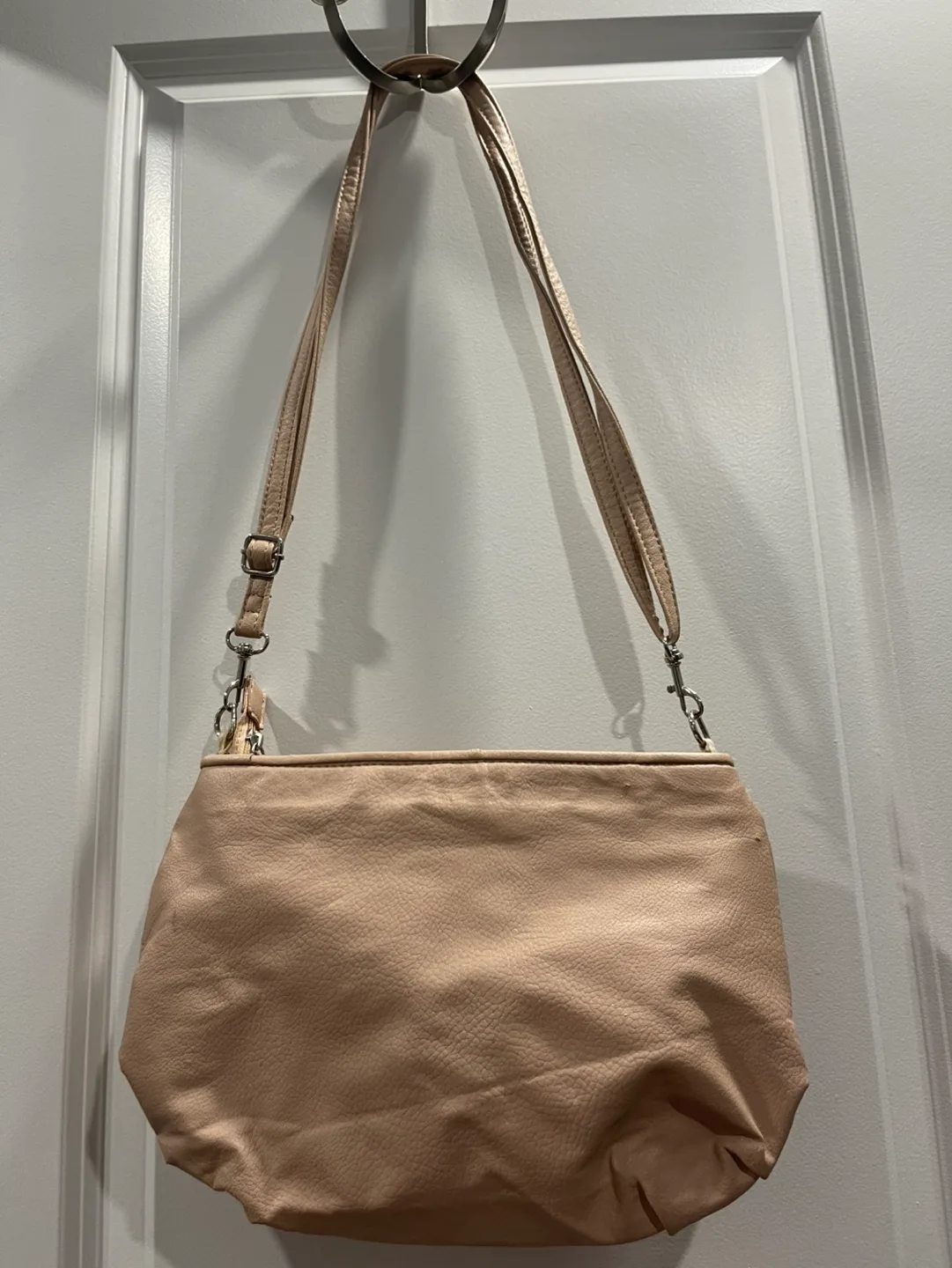 Candies Cute Blush Pink Leather Crossbody Bag image indicator(2)