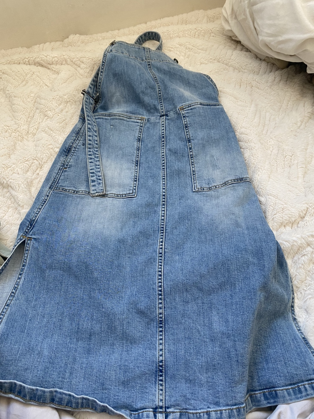 Light Wash Denim Overall Dress