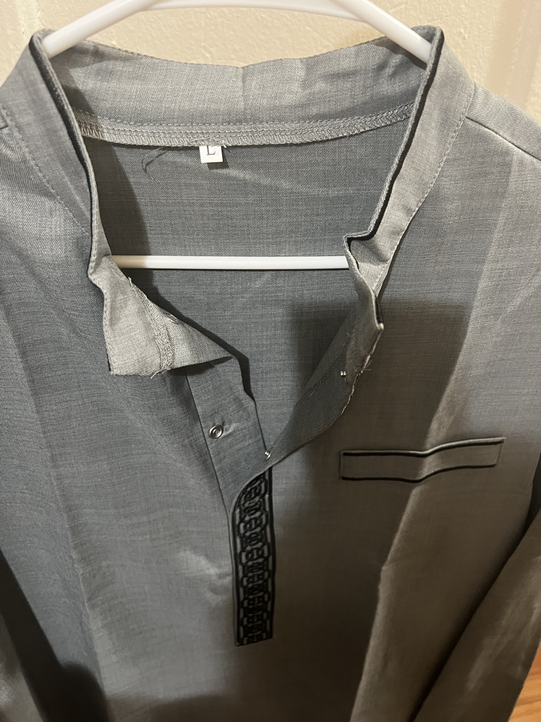Men's Gray Kurta - photo 3