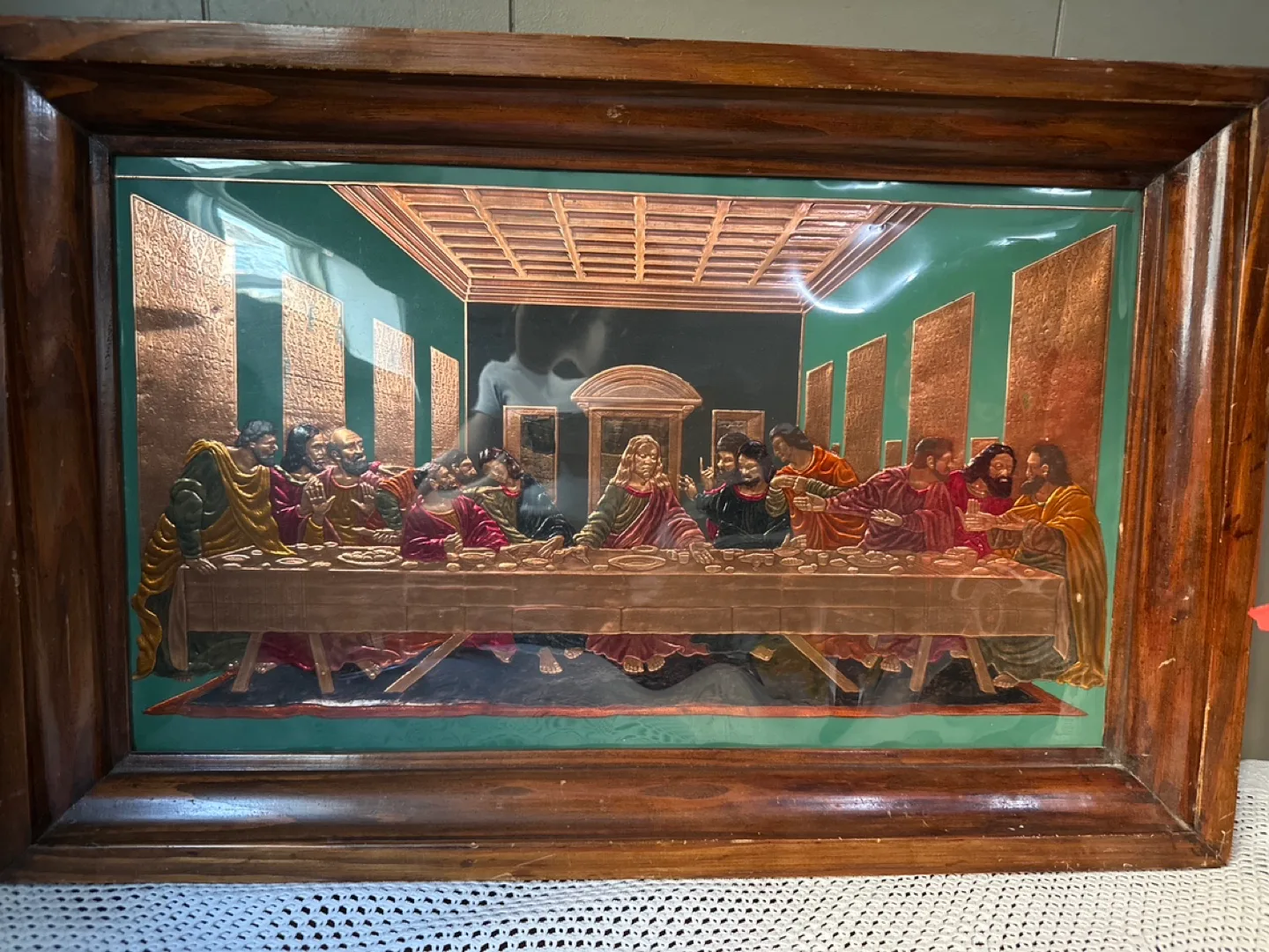 Vintage The Last Supper frame #freecycle thumbnail