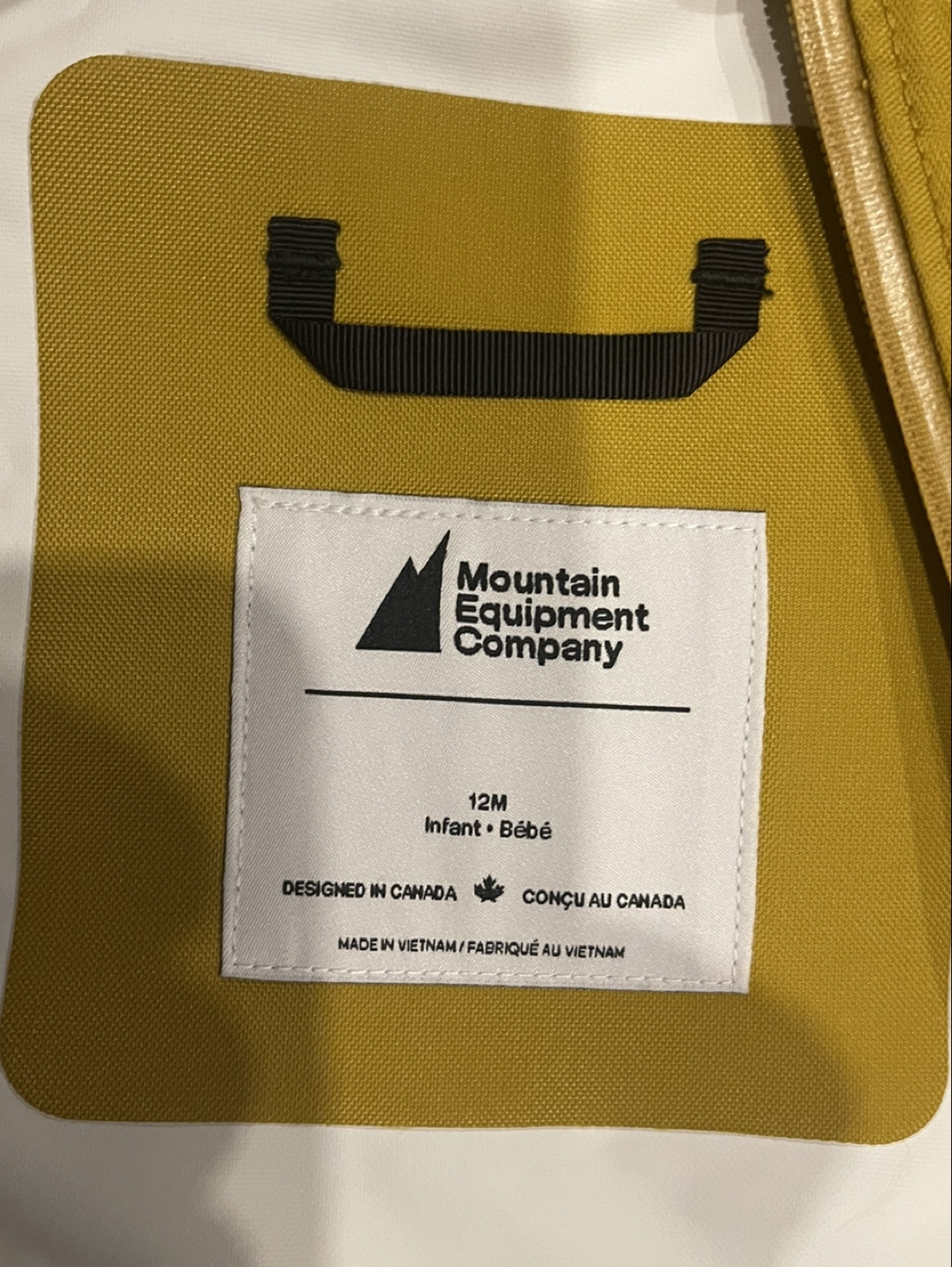 Mountain Equipment Co-op Baby Rainsuit - Mustard Yellow - 12M - photo 2
