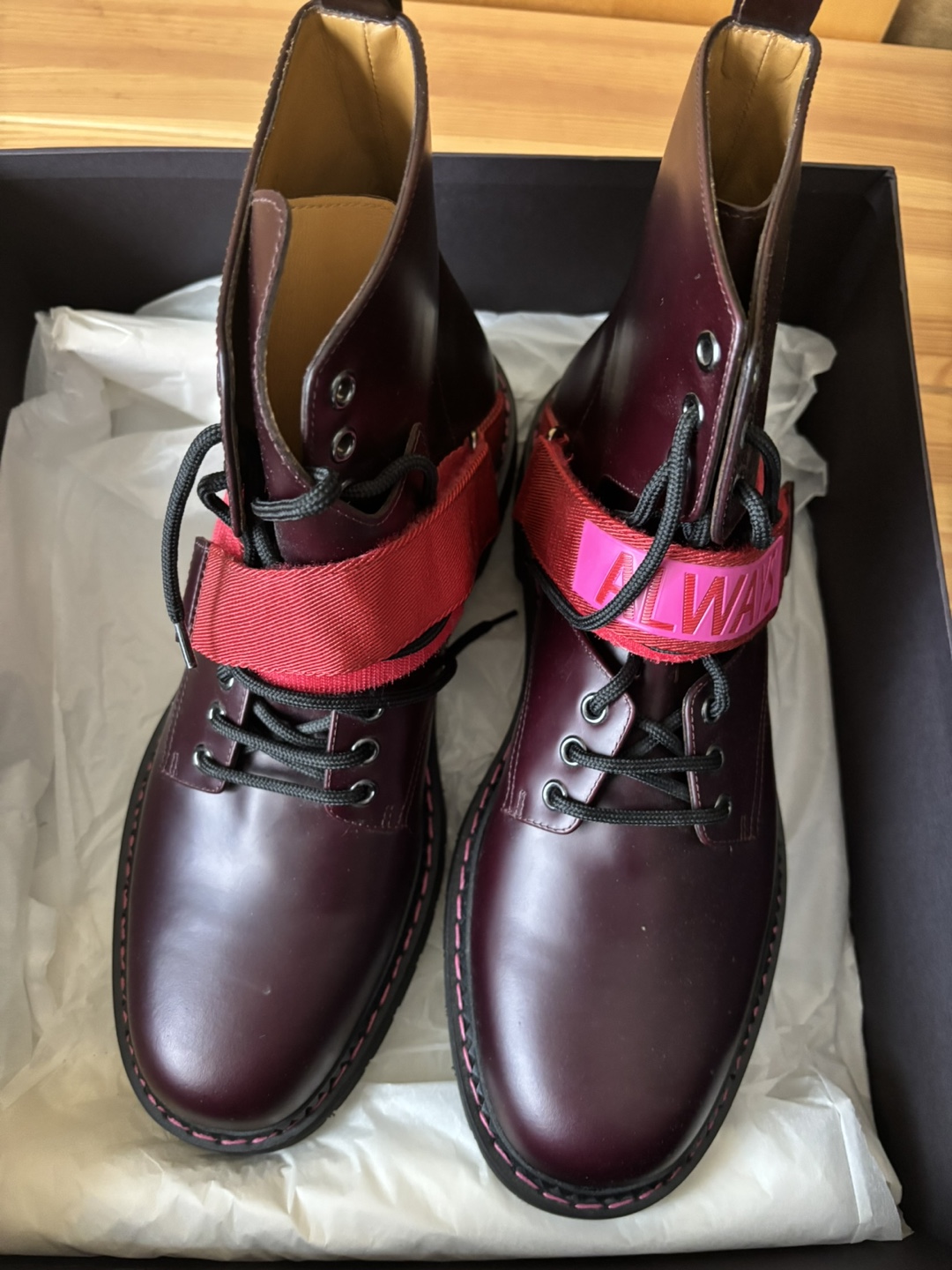 Men’s ALWAYTH Burgundy Leather Boots