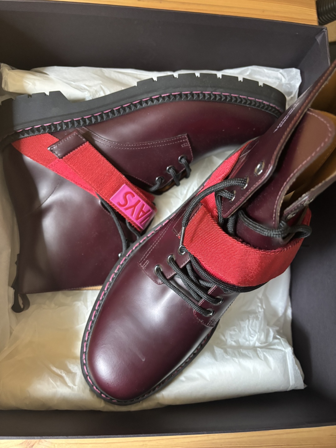 Men’s ALWAYTH Burgundy Leather Boots - photo 2