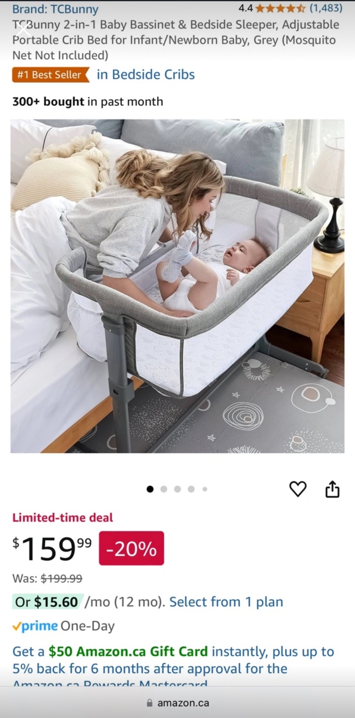 TCbunny 2-in-1 Baby Bassinet & Bedside Sleeper - photo 3