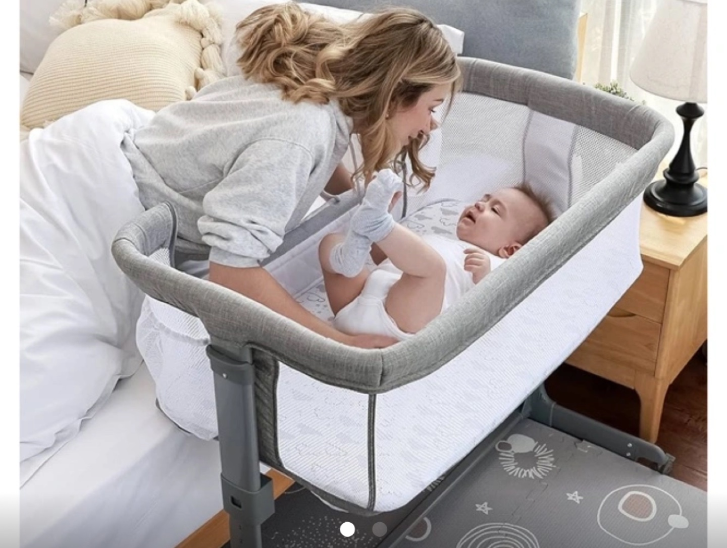 TCbunny 2-in-1 Baby Bassinet & Bedside Sleeper - photo 4