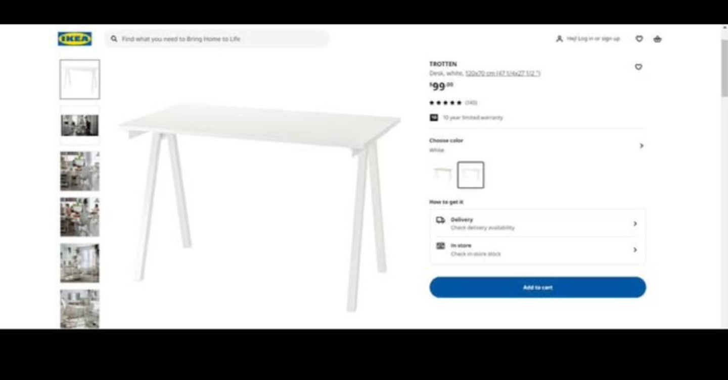 IKEA TROTTEN desk- Used like new - photo 3