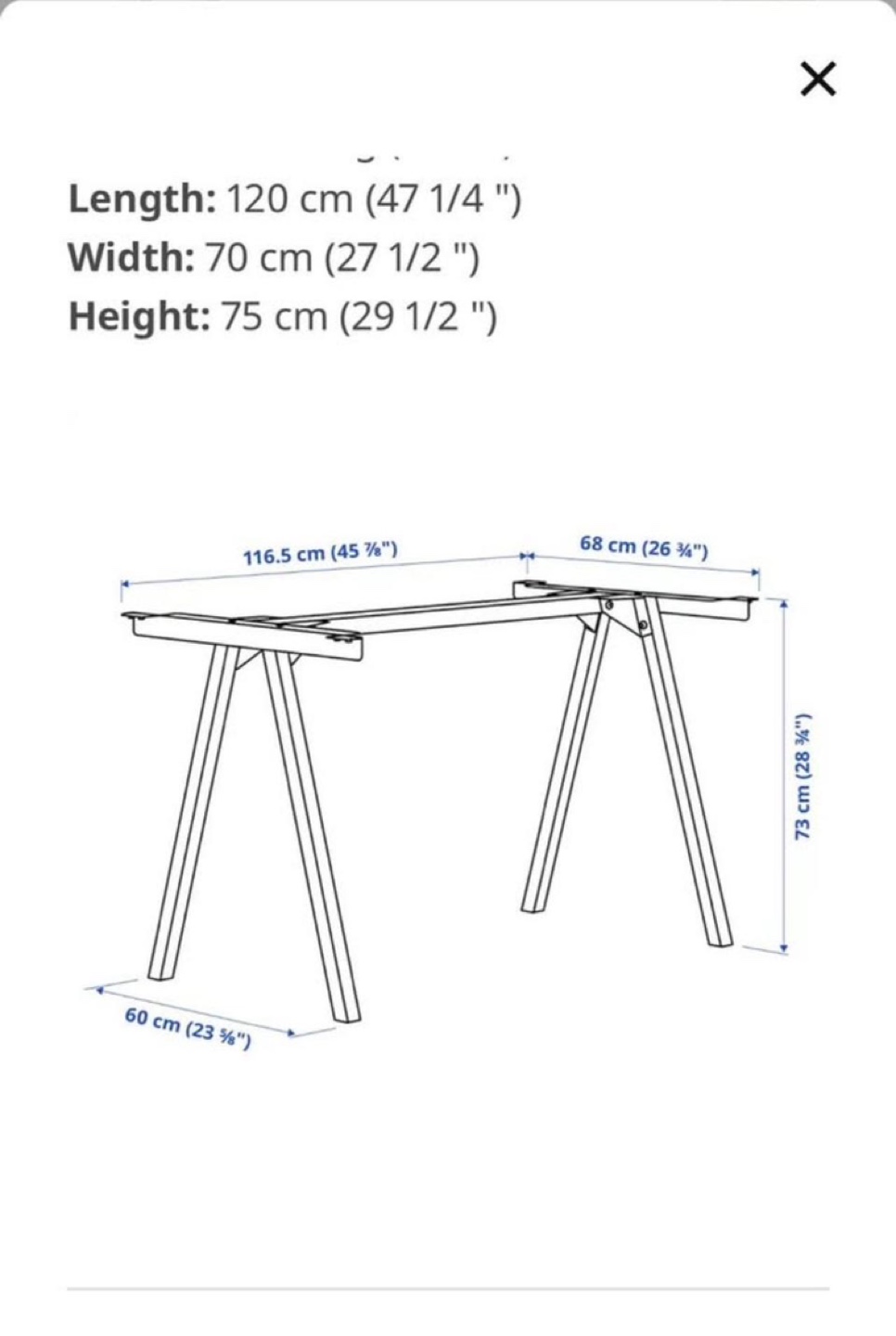 IKEA TROTTEN desk- Used like new - photo 2