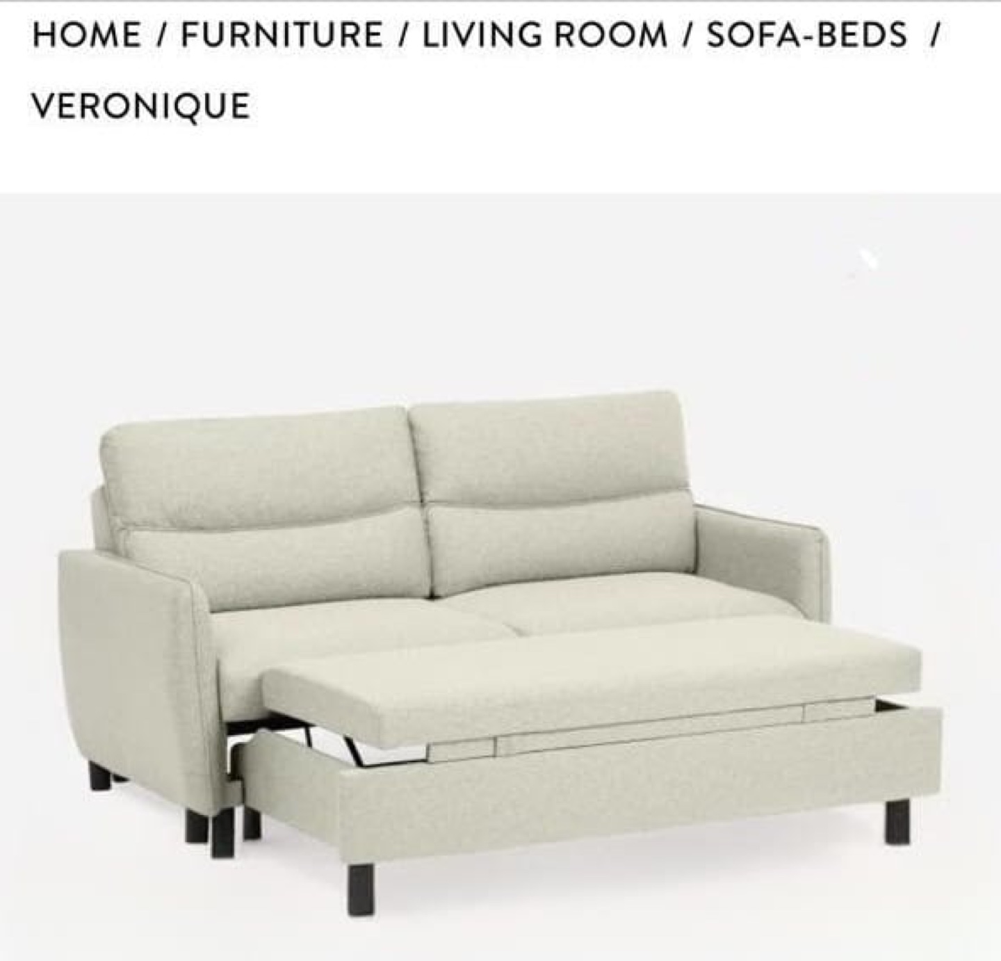 Sofa Bed - Off-White color - photo 2