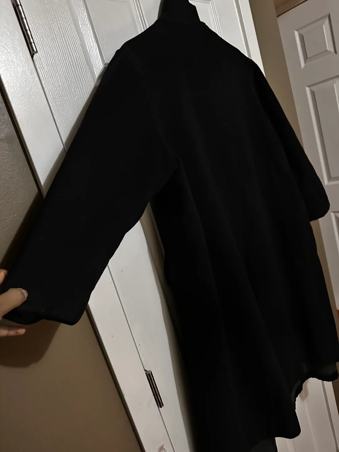 Electrè Paris Women's Black Long Coat image indicator(2)