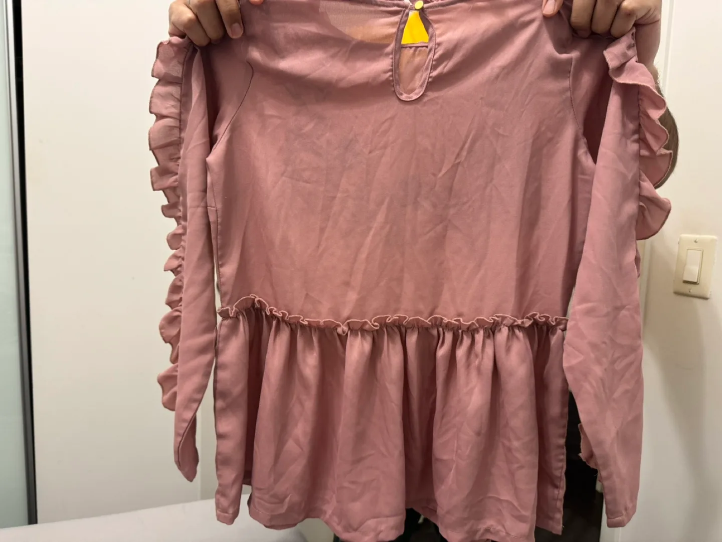 Two Pink Long Sleeve Blouses for spring image indicator(5)